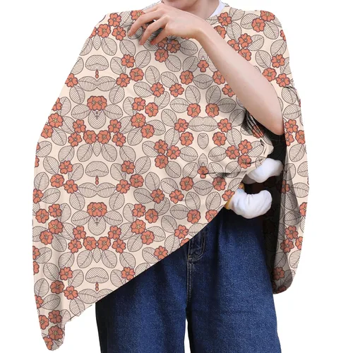 Vista 8 de Seejoy Manta de Enfermería para Lactancia Materna, Cobertura Completa 360° en Estilo Poncho, Manta de Lactancia Suave y Transpirable de Rayón