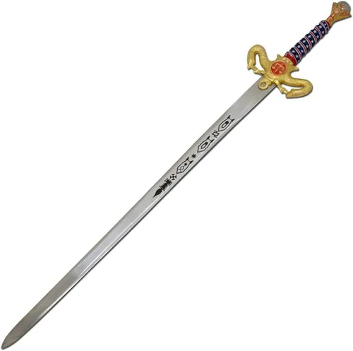 Vista 33 de Medieval Warrior Knights Templar Long Sword with Sheath Steel Guard, Leather Wrapped Handle