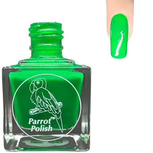 Vista 8 de Parrot Polish Baboon - Esmalte de uñas neón azul, laca de color sólido brillante