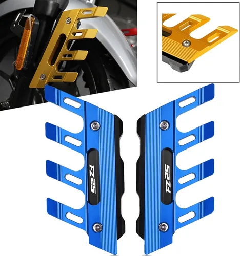 Vista 6 de Para Yamaha FZ-25 FZ25 - Bloque de protección lateral para guardabarros de aluminio para motocicleta, FZ 25, accesorios deslizantes laterales