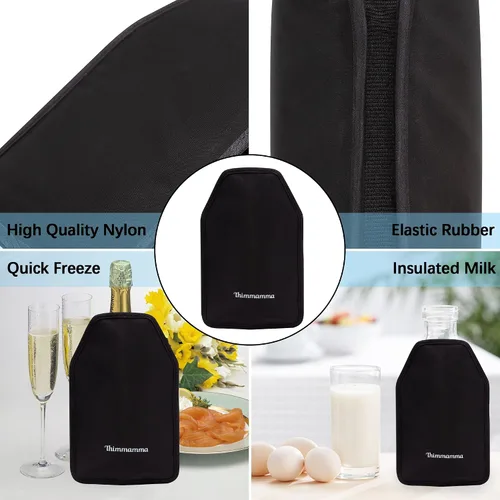 Vista 5 de Funda enfriadora de vino, para botella de vino, de gel, para congelador, larga duración, mantiene el vino fresco y frío, para botellas de vino