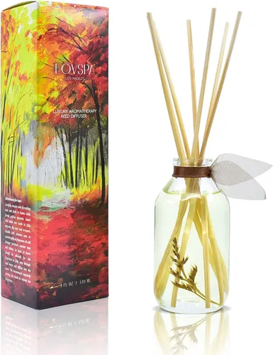 Vista 16 de Set de difusor de cañas, difusor de aceite perfumado con aroma a ámbar romántico y varillas, accesorios de fragancia para el hogar para decorar