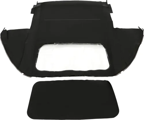 Vista 2 de HECASA Parte superior suave convertible compatible con Porsche 911,993 1995-1998 con ventana de plástico transparente de vinilo negro