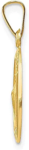 Vista 2 de ICE CARATS Collar con colgante de medalla de San Judas Tadeo San Judas Tadeo de oro amarillo de 14 quilates, joyería fina religiosa para mujer
