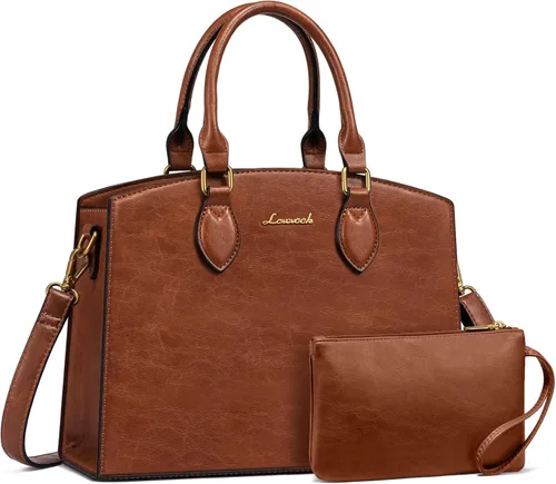 Vista 14 de LOVEVOOK Monederos y bolsos para mujer, bolso de hombro vintage moderno, bolso de mano de piel sintética, bolso de mano mediano para mujer