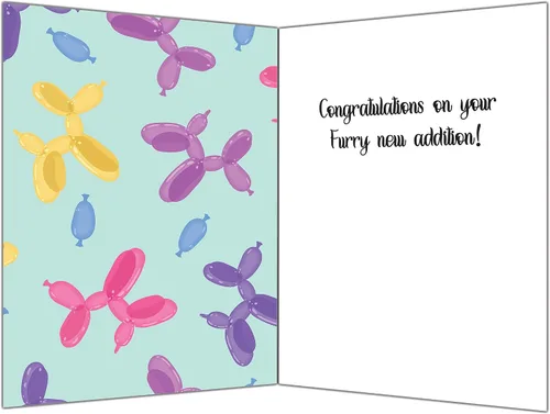 Vista 2 de Glory To Dog Desata el paquete de 3 tarjetas de felicitación Felicitaciones por tu nuevo cachorro: ¡Desata la diversión!/Desata el amor!/Libera