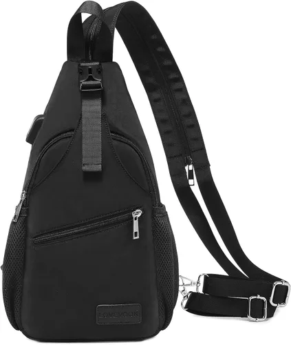 Vista 8 de LOVEVOOK - Mochila de bandolera para mujeres, casual, de nylon, para viajes, al hombro, mochila de senderismo Casual Daypack, Nylon, Travel