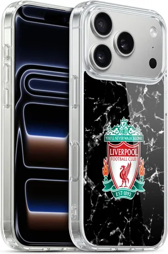 Vista 27 de Oficial LIVERPOOL Football Club 2017/18 Mármol Soft Gel Case para iPhone de Apple 7 Plus/8 PLUS Escudo negro.