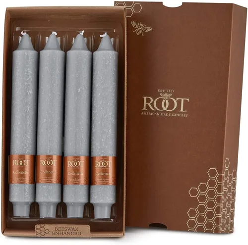Vista 10 de Root Candles Juego de velas de cena sin perfume de mezcla de cera de abeja de primera calidad, Timberline Collenette, 7 pulgadas, Portobello, 4