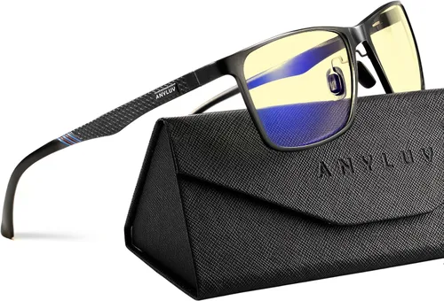 Vista 36 de ANYLUV Blue Light Glasses Men, Relieve Eyestrain and Eye Protection, Al-Mg Metal Computer Blue Light Blocking Glasses