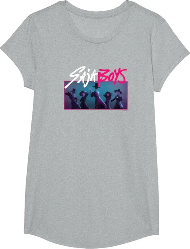 Vista 66 de Camiseta Oficial de KPop Demon Hunters Saja para Niños Negro