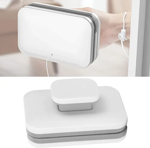 Vista 8 de Kit de lavado de escobilla de ventana, limpiaparabrisas magnético ajustable de doble cara accesorio de vidrio para equipo de ventana hogar