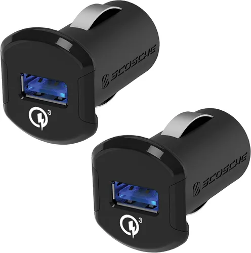 Vista 13 de Scosche USBC242M ReVolt - Encendedor universal de cigarrillos multidispositivo, compacto cargador de coche USB de doble puerto, carga rápida dos