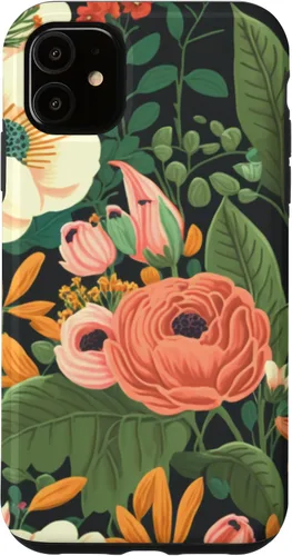 Vista 5 de Funda para iPhone 15 con diseño floral y flores coloridas