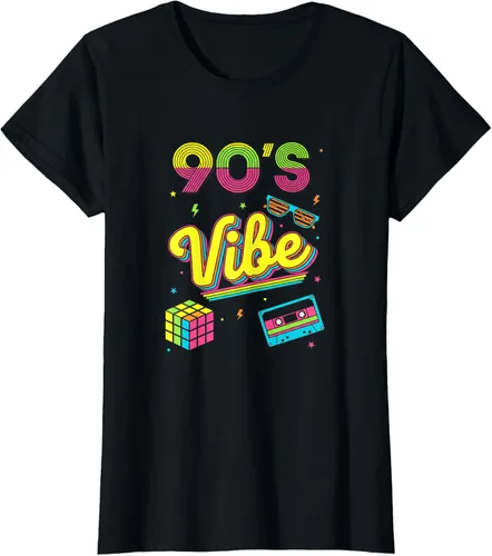 Vista 34 de 90s Nostalgia Retro Apparel - 90'S Vibe Retro T-Shirt Negro