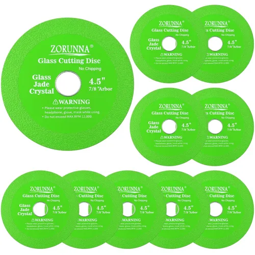 Vista 8 de ZORUNNA 3 discos de corte de vidrio de 4 pulgadas, hoja de diamante para amoladora angular Ultra Thin, Smooth Precision Cuts for Ceramic Crystal