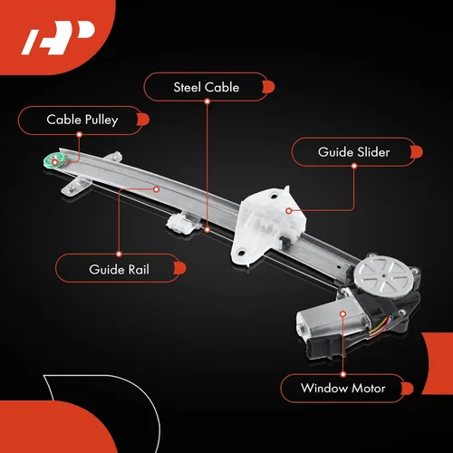 Vista 5 de A-Premium Elevalunas eléctrico con motor delantero del lado del conductor compatible con Honda Civic 2016-2018 (solo estilo de carrocería Sedan)