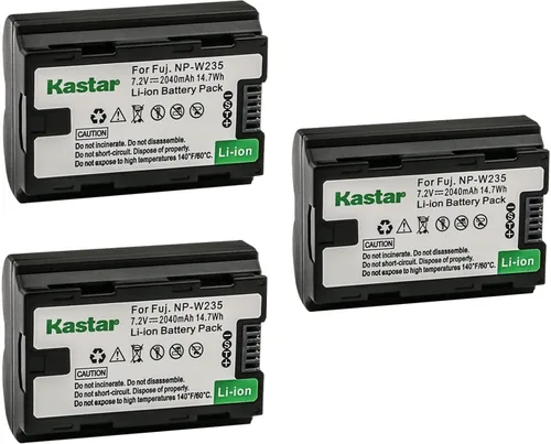 Vista 4 de Kastar Paquete de 1 batería de repuesto para Fujifilm NP-W235 NPW235 Batería recargable de iones de litio, cargador Fujifilm BC-W235 BCW235, cámara