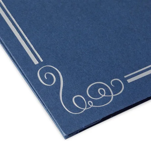 Vista 6 de Sustainable Greetings Kit de soporte para certificados, azul marino, cartulina de certificado de 300GSM, 24 soportes, 24 papeles y 24 sellos