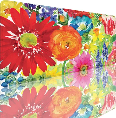 Vista 8 de Aloha - Alfombrilla de mouse grande con diseño de flores de hibisco, diseño floral de hibisco hawaiano, diseño de camuflaje floral, tapete