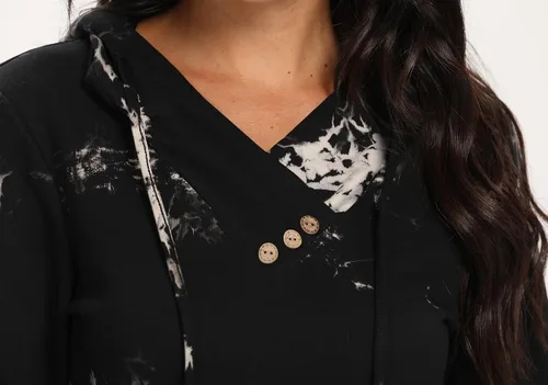 Vista 5 de Kimmery Vestido de manga larga para mujer, ligero, con bolsillo de canguro, sudadera con capucha para otoño
