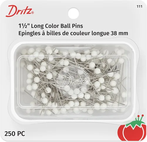 Vista 7 de Dritz 31 pines de bola de color, largos, 1-1/2 pulgadas (75 unidades), el paquete puede variar
