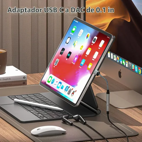Vista 4 de TIPSEAN Adaptador USB C a 3.5mm Jack de Auriculares (Paquete de 2), Cable Dongle de Audio Aux USB-C para iPhone 17 Pro Max/17 Pro, 16/15 Pro Max