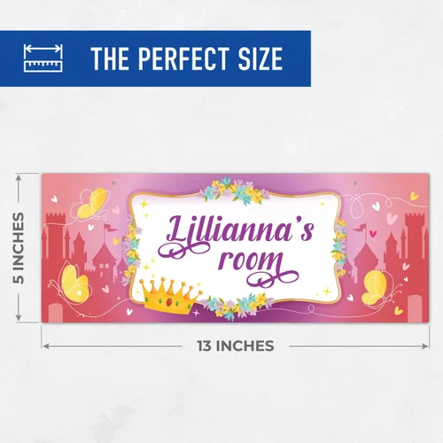 Vista 2 de Letrero personalizado con nombre de niña/niño, letrero decorativo personalizado para dormitorio de niños, tienda de campaña de castillo, Navidad