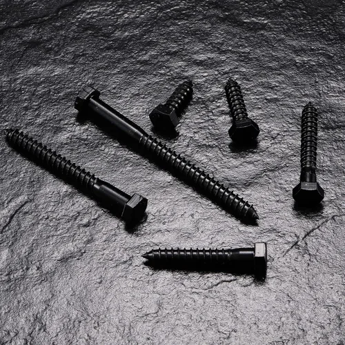 Vista 7 de Tornillos de rezago de cabeza hexagonal de 1/4" x 2", 20 piezas, acero inoxidable 304 18-8, rosca parcial, tornillos para madera de cabeza