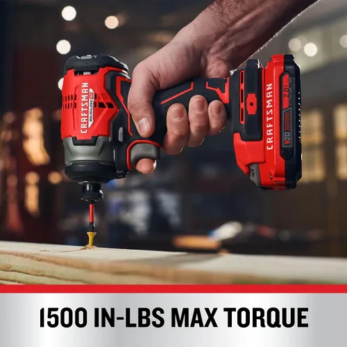 Vista 4 de CRAFTSMAN Destornillador de impacto inalámbrico V20, 1/4 de pulgada, solo herramienta desnuda (CMCF813B)
