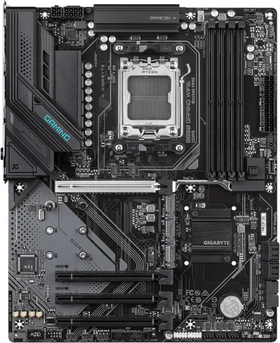 Vista 8 de MICRO CENTER Procesador de CPU AMD Ryzen 7 9700X con placa base GIGABYTE B850 Gaming WIFI6 (ATX, DDR5, 3X M.2, PCIe 5.0, USB-C, WIFI6)