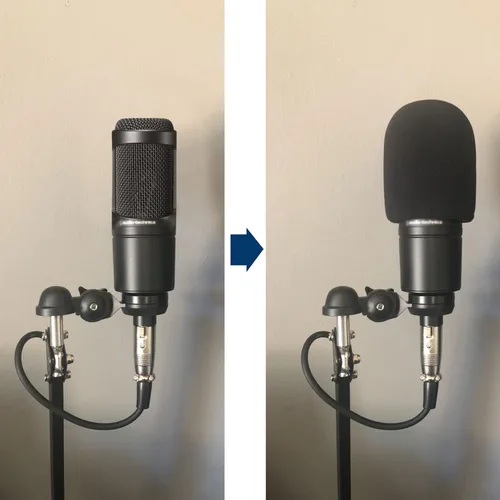 Vista 3 de Fundas para micrófono, paquete de 1 unidad, espuma de alta densidad para micrófono condensador