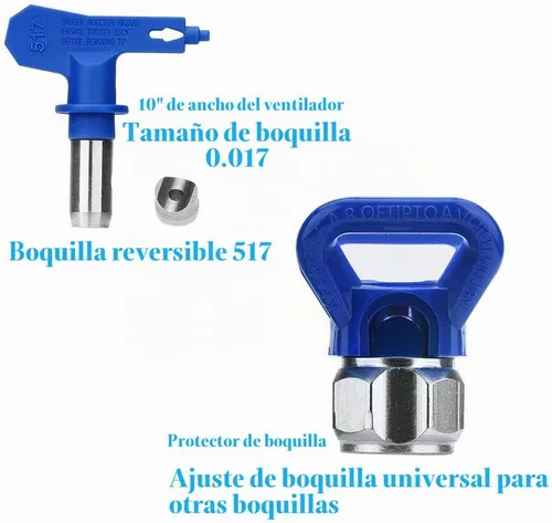 Vista 7 de FUNTECK Kit de pistola y manguera sin aire con poste de extensión de 8 pulgadas, incluye protector de punta y punta 517, 3600 PSI