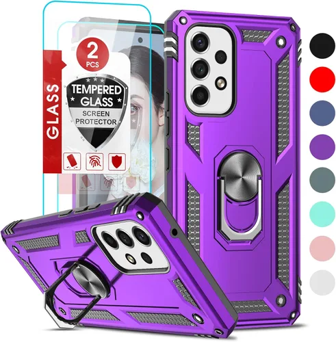 Vista 30 de LeYi Funda para Moto G Stylus 2022 4G (no compatible con 5G), funda para Moto G Stylus con 2 protectores de pantalla, funda protectora de grado Oro