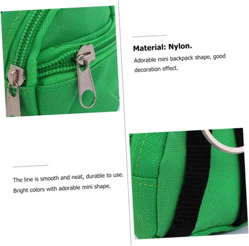Vista 8 de 1 juego de mini mochila, monedero, llaveros con cremallera, bolsas de cambio, lindo mini bolso llavero colgante para llaves y artículos esenciales