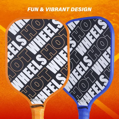 Vista 4 de Paquete de pickleball de madera, incluye 2 paletas de madera y 4 bolas para exteriores, juego de paletas duraderas para principiantes para jugar
