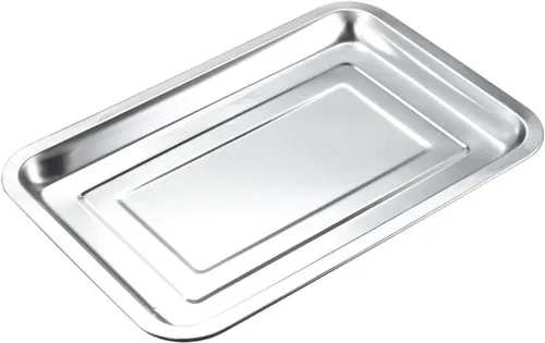 Vista 3 de Utoolmart 10.630 inx7.874 in Grill Pan Bandeja de Acero Inoxidable Vajilla Hotel Rectangular Barbacoa Placa de Parrilla 1 Unids