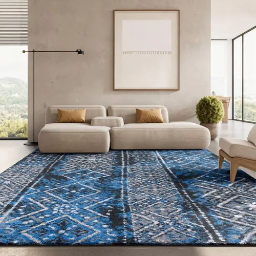 Vista 56 de SAFAVIEH Alfombra de área 8x10 - Colección Adirondack - Grande - Negro y plateado, diseño marroquí bohemio, no suelta pelusa y fácil de limpiar
