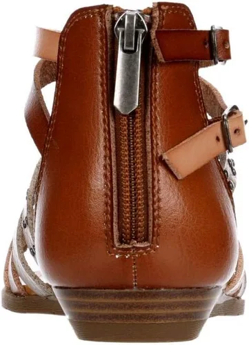 Vista 4 de Limelight Vanya - Sandalias planas de gladiador con cierre de cremallera para mujer