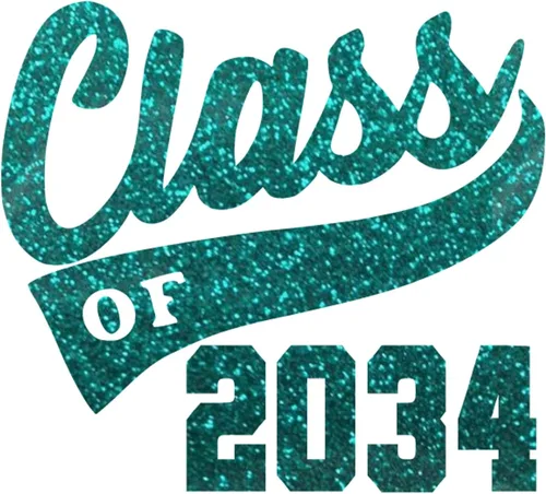 Vista 17 de Adhesivo de graduación para planchar en la clase de 2034, calcomanía para camiseta de secundaria, parche de graduación HTV para graduados