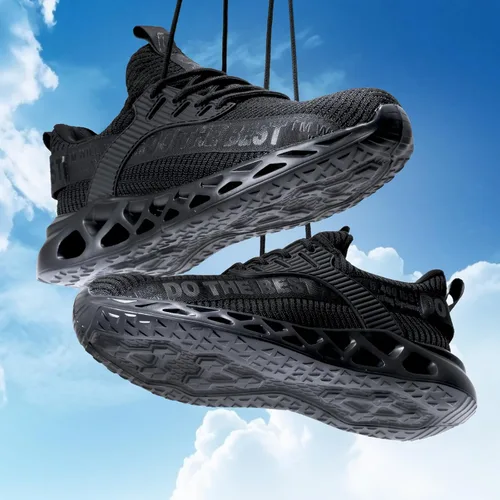 Vista 36 de Furuian - Tenis con punta de acero para hombres y mujeres, zapatos de seguridad ligeros, cómodos, a prueba de pinchazos, zapatos de trabajo
