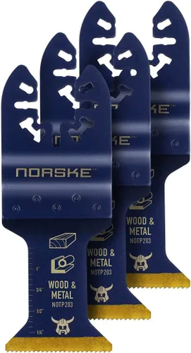 Vista 10 de Norske Tools NOTP273 - Cuchillas oscilantes para múltiples herramientas de 1-1/4 pulgadas (3 unidades), ajuste universal para cortar madera y madera