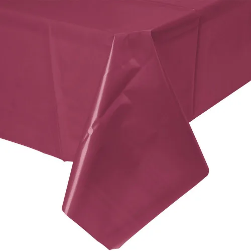 Vista 2 de Amscam - Manteles rectangulares para fiestas, 54 x 108 pulgadas, rojo