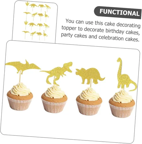 Vista 3 de Decoración de pastel con forma de dinosaurio para fiesta de cumpleaños y decoración de pasteles para celebraciones temáticas de dinosaurios