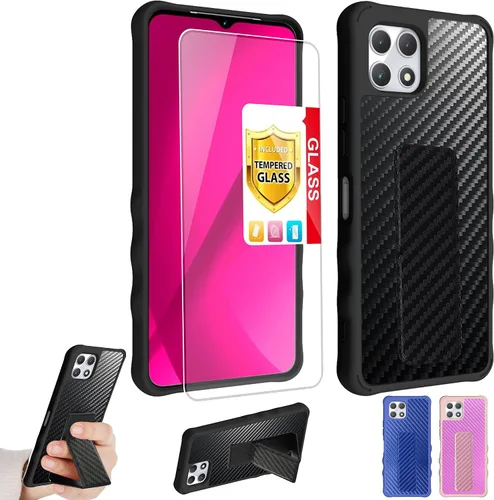 Vista 14 de Aroepurt Boost Mobile Celero 5G SC 2024 - Funda compatible con Boost Celero5G SC con protector de pantalla de vidrio templado, protección de grosor