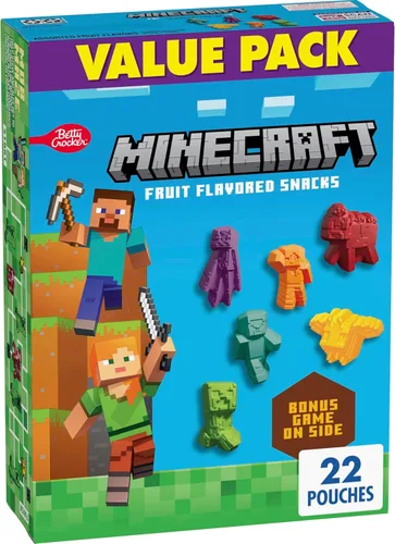 Vista 10 de Minecraft Snacks con sabor a frutas, 17.6 onzas, 22 bolsas