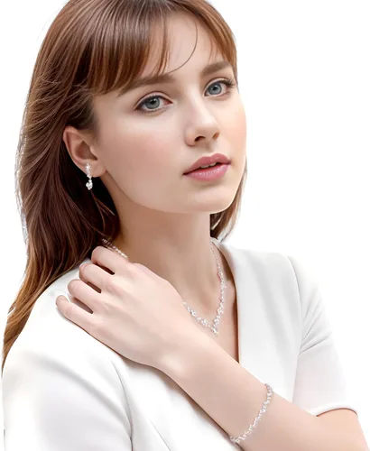Vista 7 de Jmkcoz Women Jewelry Set Silver Necklace Earrings Bracelet Rhinestone Crystal Bridal Wedding Jewelry Sets for Brides Bridesmaid Wedding Party