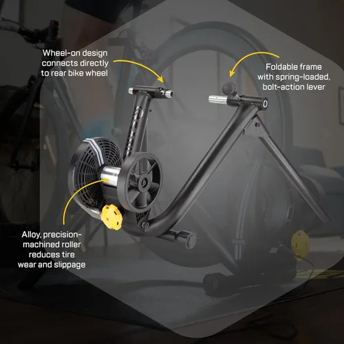 Vista 13 de Saris M2 Smart - Entrenador de bicicleta de resistencia electromagnética para interiores, compatible con la aplicación Zwift