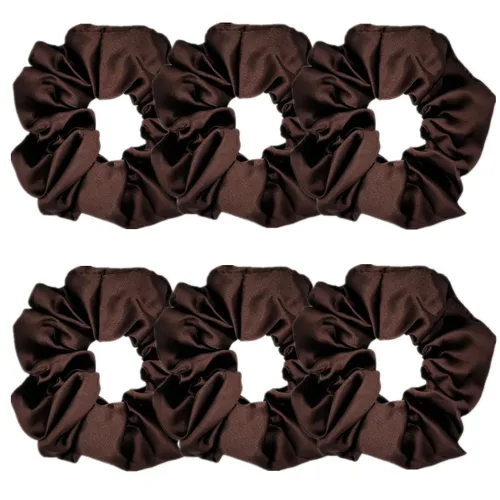 Vista 5 de 6 coleteros de seda, ligas suaves para el cabello, bandas para el cabello de moda, cuerdas de lazo, soportes elásticos para cola de caballo, 4.3