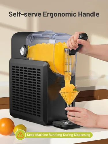 Vista 4 de Máquina de granizado, máquina de granizado para el hogar con 5 programas preestablecidos, no necesita hielo, máquina de bebidas congeladas